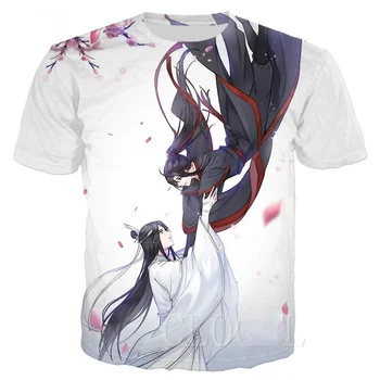 Moški Ženske Poletje T-shirt Velemojster Demonski Gojenje Anime Mo Dao Zu Shi 3D Print majica s kratkimi rokavi Svoboden Trendy Kul Vrhovi Majice
