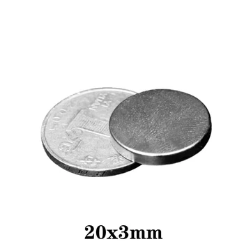 5~50pcs 20x3 Stanja Neodymium Magnetom 20mmx3mm Krog Močan NdFeB Magneti 20x3mm Magnetom iz Redkih Zemelj Disk magnet močan 20*3 mm