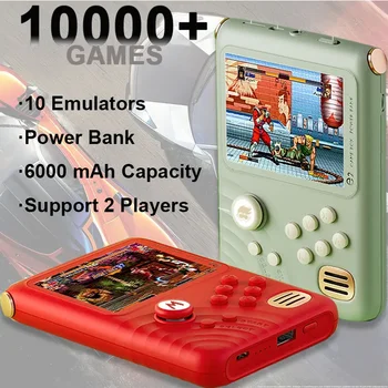 3,5-Palčni Zaslon IPS Retro Ročno Igralno Konzolo Moči Banke 6000 mAh Video Igra Igralec 10000 Klasičnih Iger Podporo 10 Simulatorji