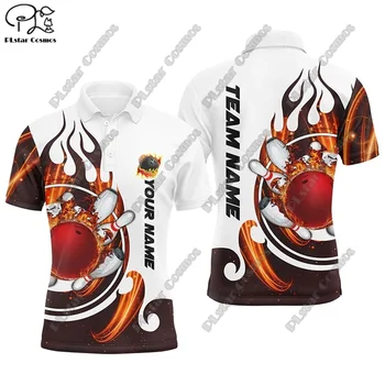 Novo osebno bowling team majica 3D tiskanih bowling vzorec POLO majica T-shirt unisex darilo priložnostne športne ekipe serije X-13