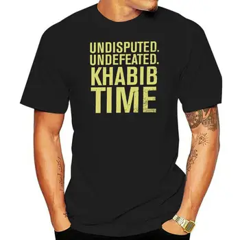 Khabib Nurmagomedov Tempo Indiscusso Imbattuto T Camicette Uomini Oro Stampato Abiti A Manica Corta Pazzo T-Shirt Girocollo
