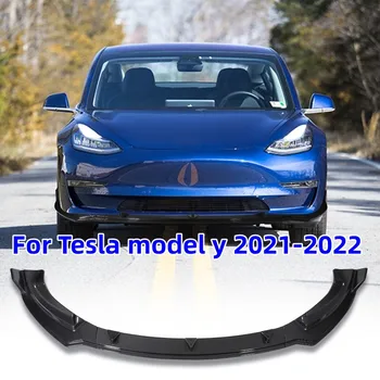 3Pcs/set Avto Sprednji Odbijač za Ustnice Body Kit Spojler zaščitni Pokrov Za Tesla model y 2021-2022