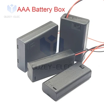 2X 3X 4X AAA 18650 Baterijo Polje Primeru Z Žicami In Preklopite Pokrov Baterije DIY Posodo Za vklop/Izklop 3,7 V Shranjevanja Preklopite Imetnika