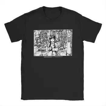 Serijska Poskusi Lain T Srajce za Moške Čistega Bombaža Vintage T-Majice O Vratu Anime Manga Tees Kratek Rokav Obleke Edinstven