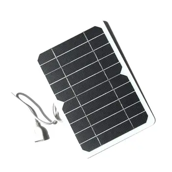 5W 5V solarnimi Polnilnik Prenosni Sončne Energije Banke USB Sončne Plošče Z Visoko zmogljiv Monokristalne Module