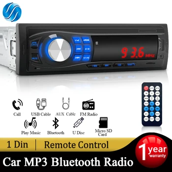 SINOVCLE Avto 1 DIN Radio Stereo Bluetooth prostoročno Klicanje Glasbe TF Kartice USB, AUX Vhod FM Radijski Sprejemnik Eno MP3 Predvajalnik