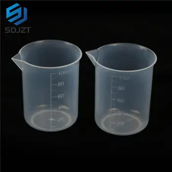 2PCS 100 ml plastični prozorni Gtk Nastavite Šoli Laboratory Študija Dobave Diplomiral Borosilicate Stekla Gtk