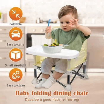 Otroška Sedeža Booster, Visok Stol Multi-Funkcijo Zložljiva Potovanje Baby Stolček Prenosni Baby Jedo Sedež In Večerja Ploščo Tabela
