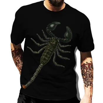 Strup Scorpion Vzorec moška T-shirt Hip Hop Trend Črno Kratek Rokav Vsestranski Poliester Šport Priložnostne Obrabe Svoboden Veliki Vrh
