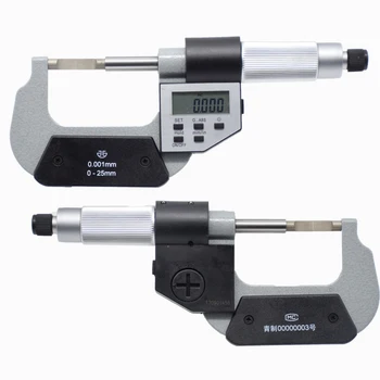 Rezilo Micrometers0-25-50-75-100mm0.001Blade merjenje obraze in ne-vrtenjem vretena 0,4 mm / 0.75 mm stanja mikrometer groove
