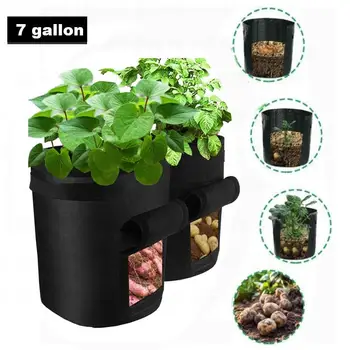 7Gal krompirja raste vrečko vrt pot planter lonec za rastline v rastlinjakih raste vrečke Za dom in vrt, netkane tkanine, B4
