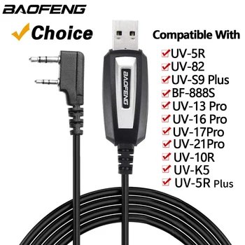Original Baofeng Programiranje USB Kabla S CD Gonilnik za BaoFeng UV-5R K5 888S 82 UV-S9 UV PLUS-13 16 17 21 PRO Walkie Talkies