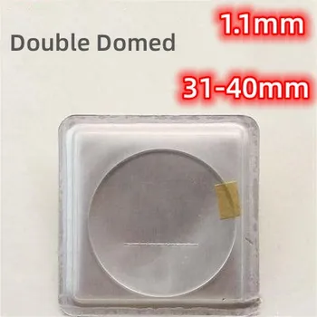 Dvojno Kupolo urno Steklo 1.1 mm Debeline Krog Kristalno 31mm-40 mm Premera Ukrivljen Len za Gledanje Popravila YZC950