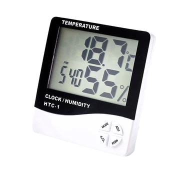 Digitalni LCD Notranja Zunanja Soba Elektronski Temperatura Vlažnost Meter Vremenske Postaje Budilka 4 Ključni Model je Enostaven Za Uporabo