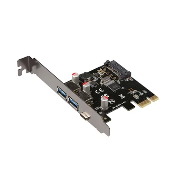 PCIE, Da USB3.1 Tip C Širitev Kartico USB HUB Razdelilnik za Namizni PCIE Kartico Riser Pci Express Pretvornik