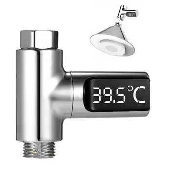 2022 LED zaslon celzija, temperatura vode merilnik plastičnih 360° vrtljivost 5-85 ℃ električni tuš termometer kopalniške opreme