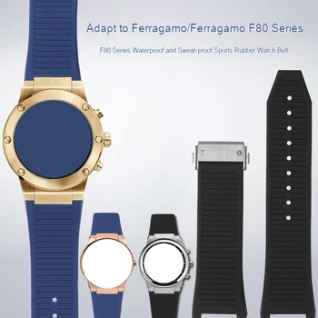 Natančnost jekla watch veriga primerna za Ferraramo F-80series šport silikonski zarezo watch trak pribor za moške zložljiva sponke