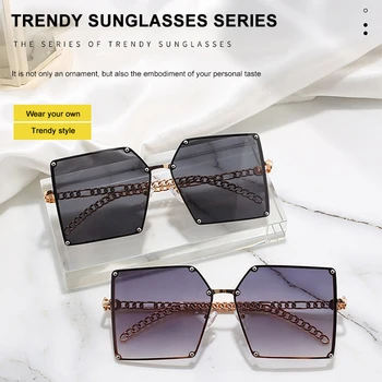 Nov Modni Retro sončna Očala Kovinski Votlih Templjev Kvadratnih Velik Okvir sončna Očala Moških In Žensk Soncem Očala