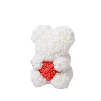 Valentinovo Darilo 25 cm Rose Nosi S Srcem medvedek Milo Pene Umetno Cvet Nosi