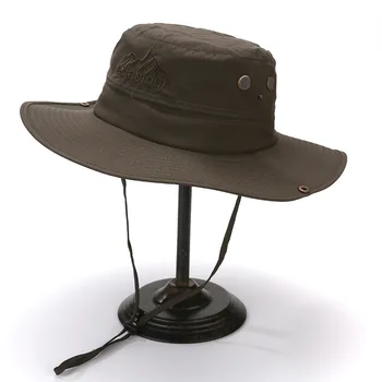 Poletje novih moških dežnik klobuk velik previs zaščito pred soncem na prostem moški ribolov, planinarjenje ribič klobuk