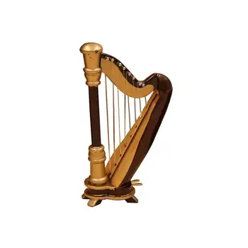 Mini Harfo Model Ornament Lesena Obrt Glasbeni Instrument Zbiranja Rojstni Dan Darila Dom Dekoracija