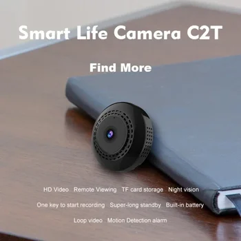 Mini Kamere Original 1080P IP Kamera Smart Home Security Magnetni Brezžična Mini Kamere za Nadzor Kamere, Wifi C2T 2024