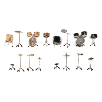 24 cm/18 cm Miniaturni Baker Glasbila, bobne Model Zaslona Okras za notranje zadeve Namizno Dekoracijo 2-Barvno
