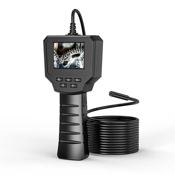 Industrijska Endoskop Kamera Zaslon IPS HD1080P Cevi Kanalizacije Pregled Borescope IP67 Nepremočljiva Led Za Avto Cev, Črna Plastika