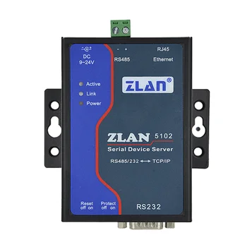 ZLAN5102 serial device server je industrijska pretvornik za RS232/485 in TCP/IP protokola