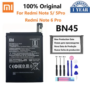 Original Baterija Telefona BN45 Za Xiaomi Redmi Opomba 5 Note5 Note6 6 Pro Visoke Kakovosti 4000 mah Telefon Zamenjava Baterij