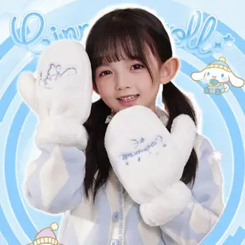 Sanrio Hello Kitty Anime Otroci Rokavice Korejska Različica Pozimi Cinnamoroll Luštna Punca Udobno Toplo Priložnostne Hladno Dokaz Rokavice