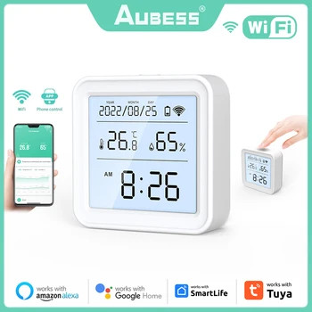 Tuya WIFI Temperatura Vlažnost Senzor Termometer, Higrometer Pametni Dom Ozadja Smart Life Support Alexa Google Pomočnik