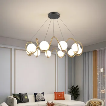 Sodobna svetlobno razkošje Jedilnico lestenec razsvetljavo Stropne svetilke, viseče luči led lestenci za dnevni sobi notranje svetlobe
