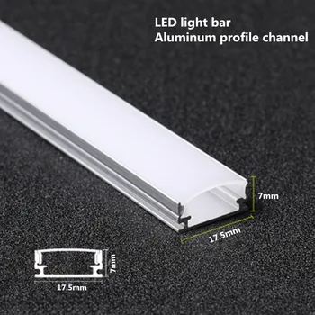 10-20PCS DHL 1m LED traku aluminij profil za 5050 5730 LED trdi bar svetlobe led bar aluminija kanal stanovanj withcover koncu pokrov