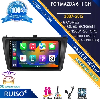 RUISO Android zaslon na dotik avto dvd predvajalnik Za Mazda 6 ⅱ GH 2007 - 2012 avto radio stereo navigacijski zaslon 4G GPS, Wifi