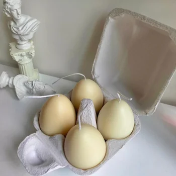 3D Jajca Sveča Plesni Diy Ročno izdelana Mila Milo Mavca Smolo Mavca Ice Cube Peko Plesni Rojstni dan Poročno Darilo, zaradi Česar Plesni
