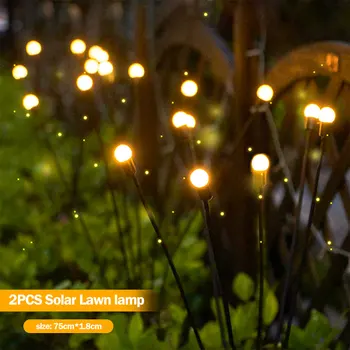 Sončne Svetlobe LED, Zunanji Vrt Okras Pokrajine Luči Ognjemet Firefly Vrtne Luči Travnik, Vrt Dekor Sončne Svetlobe Podružnice