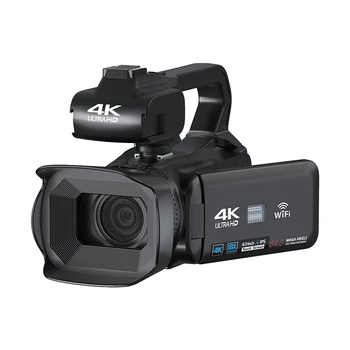 4K Video Snemalnik, Kamera 64MP Kamere Za Youtube Tok Vrtenje 4.0 Palčni Zaslon na Dotik Strokovno Digitalni Fotoaparat