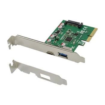 PCIe na USB 3.1 Vrsta A + Tip C Širitev Kartico 10Gbps ASMedia ASM1142