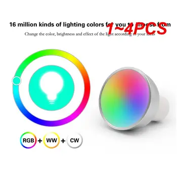 1~4PCS Smart LED Svetilka Reflektorji RGB Žarnica+CW Pozornosti Smart Žarnice 28 Led Spot Luč 5W Nastavljiv Barvni Koruza Žarnice