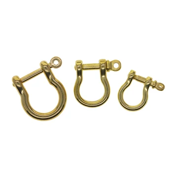 Velikosti 3 Super fine Preprost Trdni Brass Japonski Lok Gambit skupno povezavo priključek za DIY EOS keychains Key ring FOB vrvica za opaljivanje tega